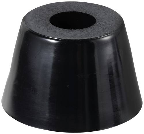 TRU COMPONENTS TC-11654316 Gerätefuß verschraubbar, rund Schwarz (B x H) 20mm x 8mm