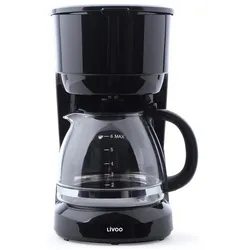 Livoo Elektrische Kaffeemaschine, Filterkaffeemaschine, Schwarz