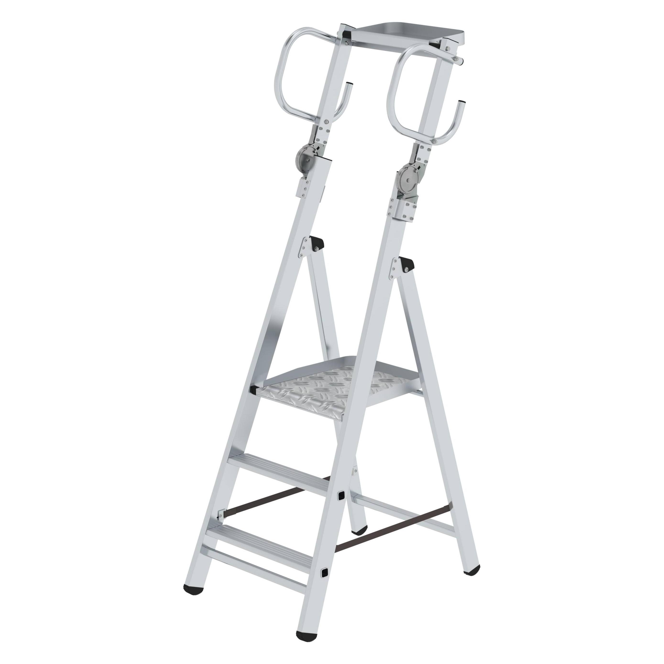 Günzburger Plattformleiter steckbar mit klappbaren Griffen (Plattformleiter, 210 cm) (052086)