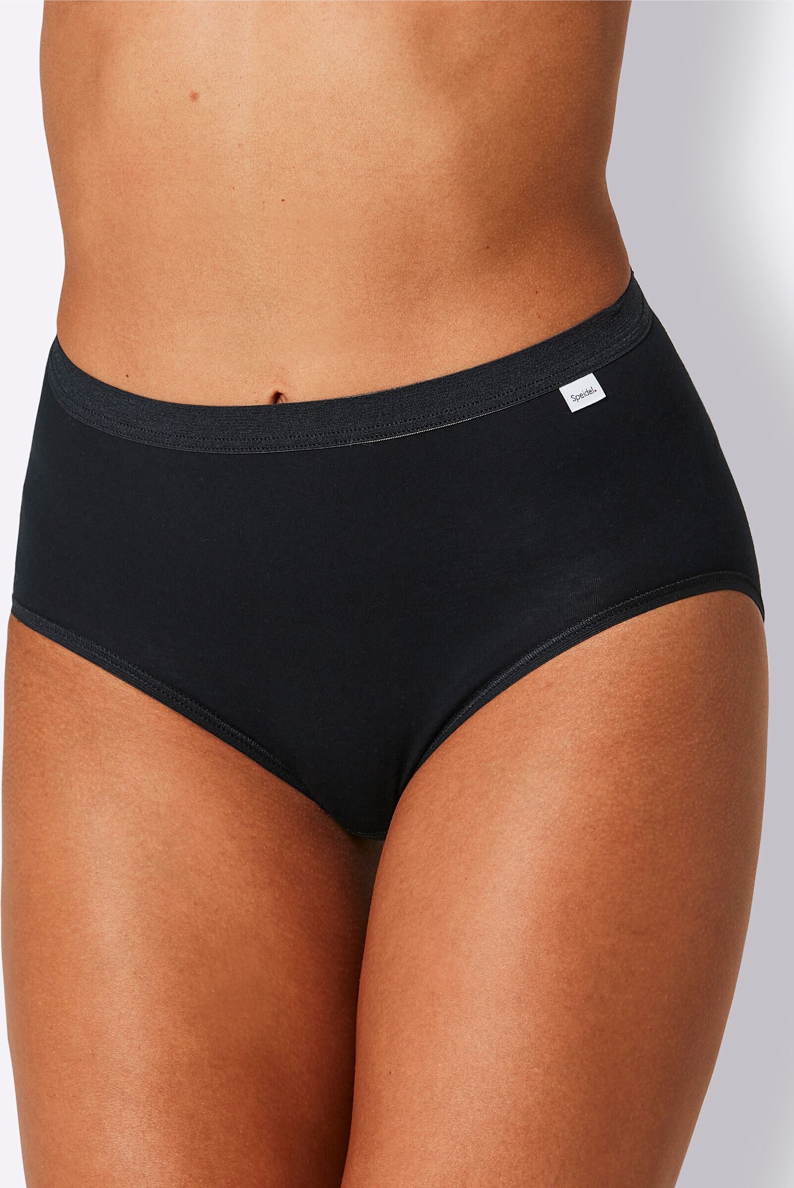 Slip SPEIDEL "Slip Slip mit hohem Elasthan-Anteil 4 Stück", Damen, Gr. 46, 4 Stk., schwarz, Unterhosen Slip