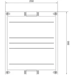 Hager, Verteilerschrank Zubehör, HAG UE21PEN Baustein, Univers N, 300x250mm, f. PE/N SaS