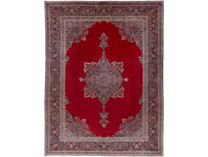 Keshan Antik Signiert Teppich 306x396 Handgeknüpft Orientteppich Perserteppich