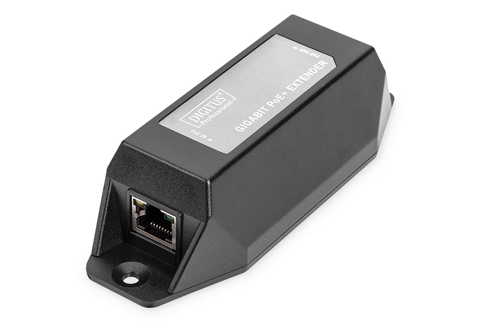 Digitus Gigabit Ethernet PoE+ Repeater, 802.3at, 22 W DN-95123