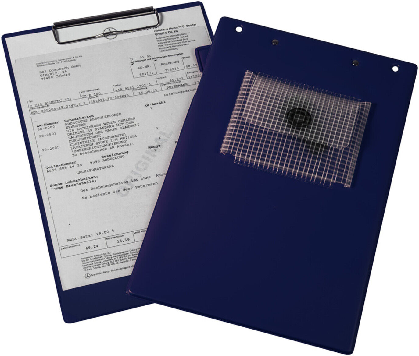 Eichner Auftragstasche Klemmfix mit Blockklammer (9015-00343)