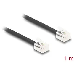 DELOCK Telefonkabel RJ11 Stecker zu RJ11 Stecker schw. 1m