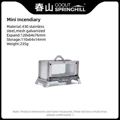 Inspired Finds Goout Springhill Mini Wood Stove Portable Folding Incense Burner & Mosquito Repellent For Camping Or Home Use handle