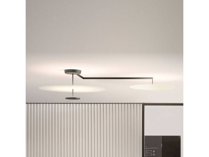Flat LED-Deckenleuchte, 3-flg., Ø 90 cm, weiß - Vibia - Wohnzimmer - Skandinavisch - Metall