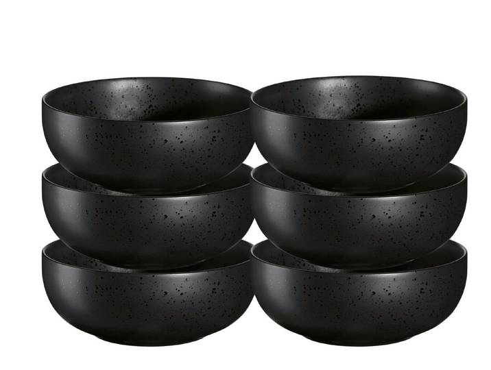 ASA SELECTION Geschirr-Set COPPA Buddha Bowl kuro 18 cm Set6, Porzellan