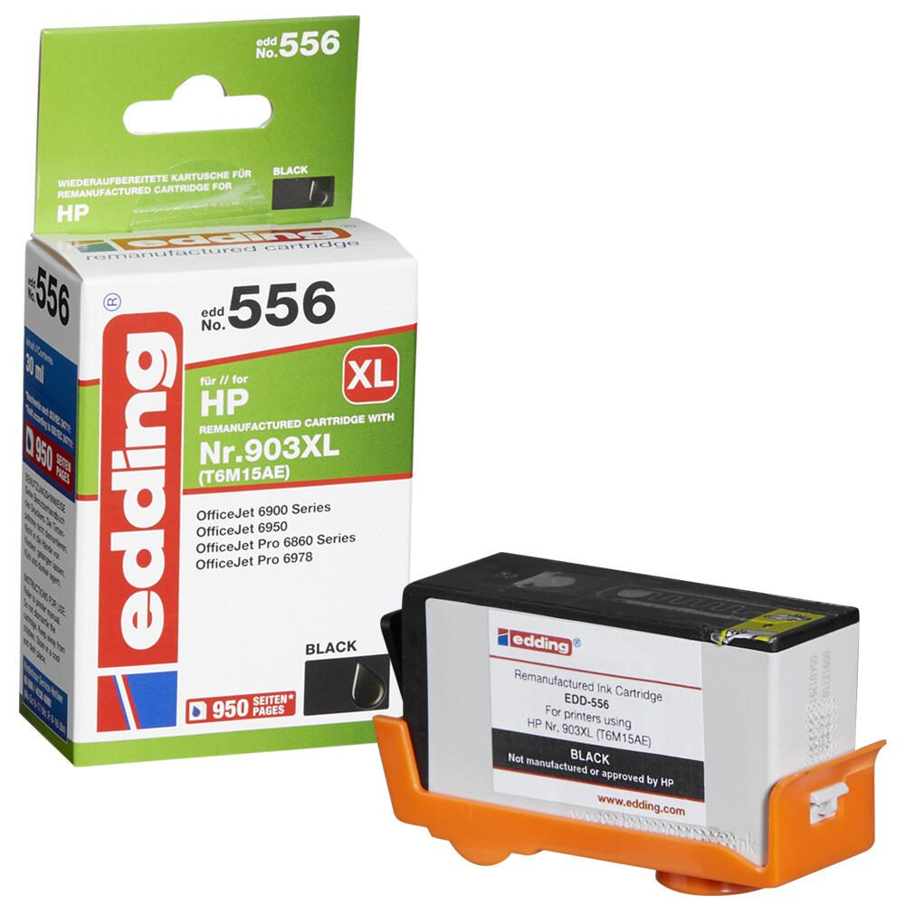 edding Druckerpatrone EDD-556 schwarz kompatibel zu HP 903XL (T6M15AE) 18-556