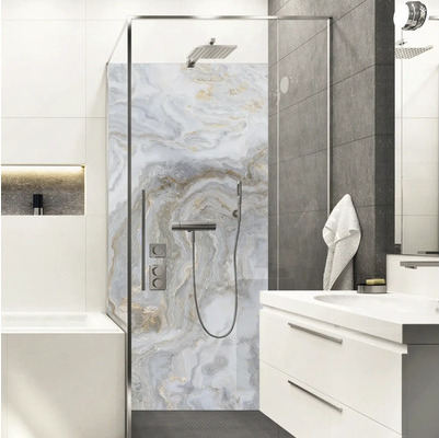 mySPOTTI Duschrückwand Shower Stig Marmoroptik 255 x 100 cm SH-255100-1778-HB