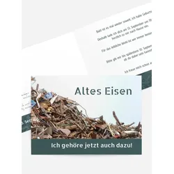 Einladungskarten zum Geburtstag selbst gestalten mit Spruch und Fotos im Onlinedesigner bei Meine-Kartenmanufaktur.de