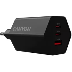 CANYON Charger HEXAGON 65 GaN 65W 2xPD 1xQC EU Black