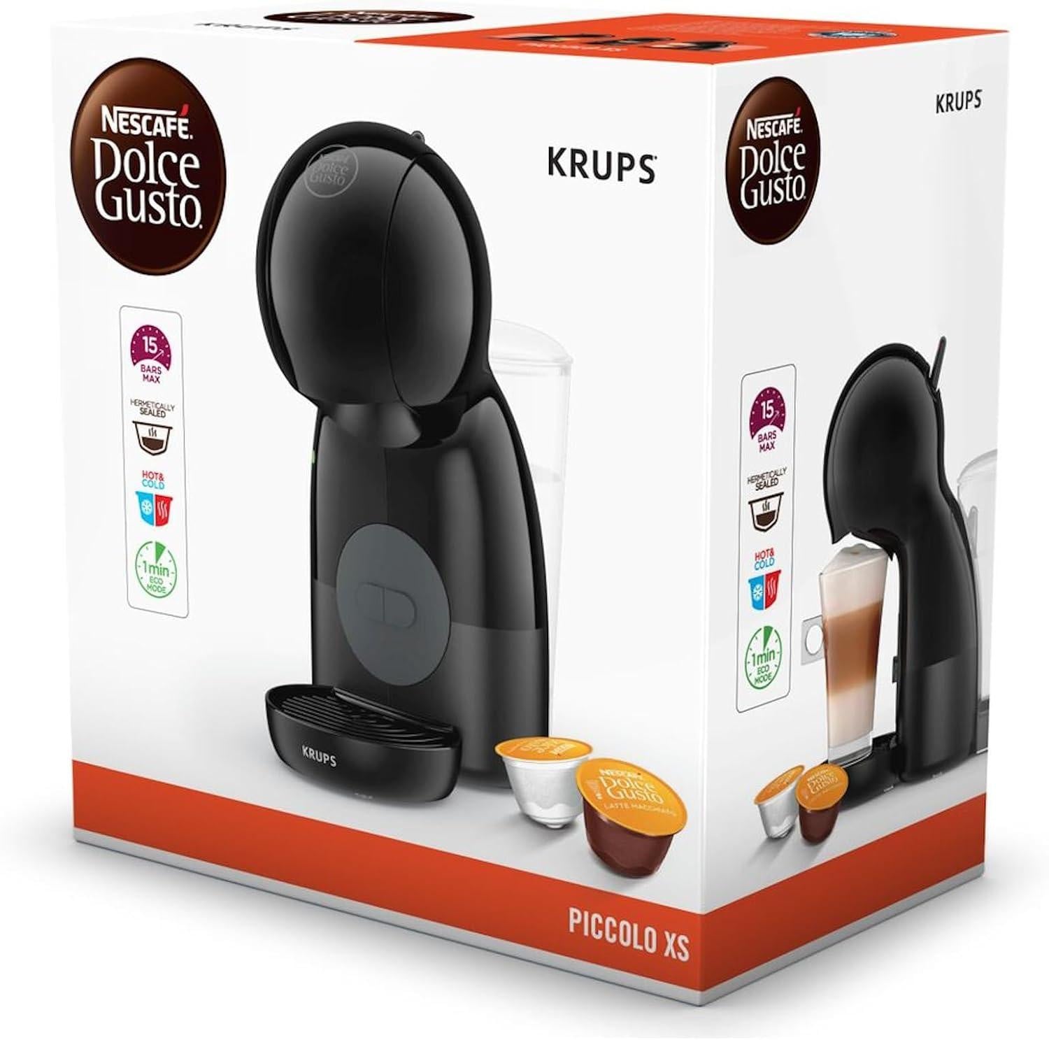KRUPS NESCAFÉ DOLCE GUSTO PICCOLO XS koffiemachine, antraciet
