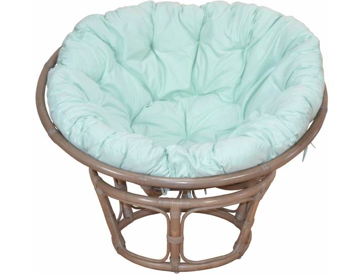 Rattanstuhl HOME AFFAIRE Buse , bunt (naturgrau, mint), Ø100cm, Stühle, Rattanstuhl, aus handgeflochtenem Rattan