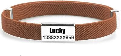 Uplift Essentials Custom Engraved Smart Tag Safety Collar coffee