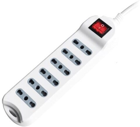V-Tac Multipresa Ciabatta 6 Posti Prese/bipasso 10/16a Standard Italiano Interruttore Luminoso - Sku 8742