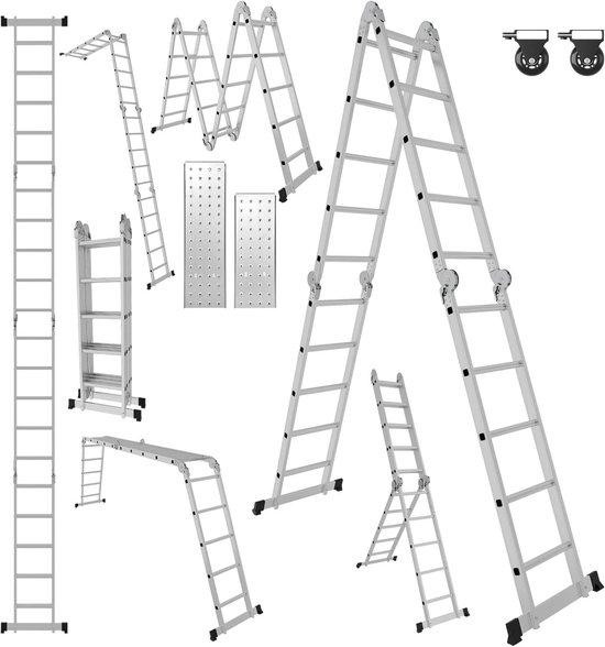 Yakimz Multifunctionele Aluminium Werkladder - Vouwladder tot 5.8 Meter