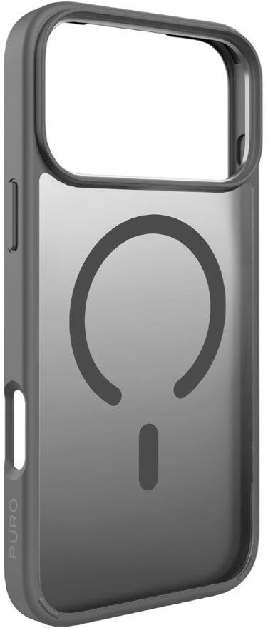 PURO iPhone 17 Pro GRADIENT Case - MagSafe Kompatibel - Gennemsigtig / Grå