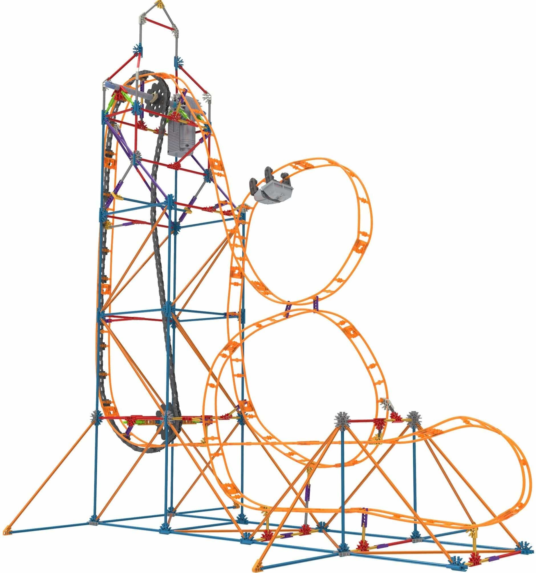 Basic Fun KNEX Amazing 8 Roller Coaster for Kids - 350 Pieces - Ages 7 and Up