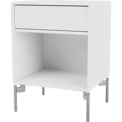 Dream Nachtschrank weiß auf verchromten Beinen