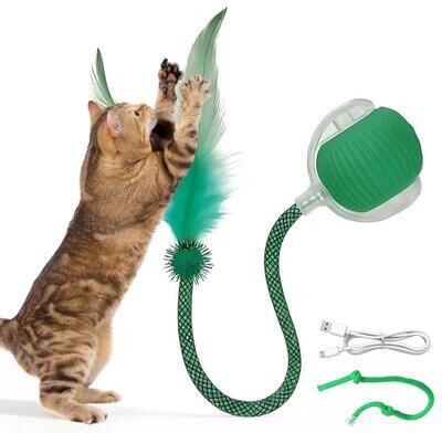 Inspire Essentials SpeedyTail Smart Cat Ball green