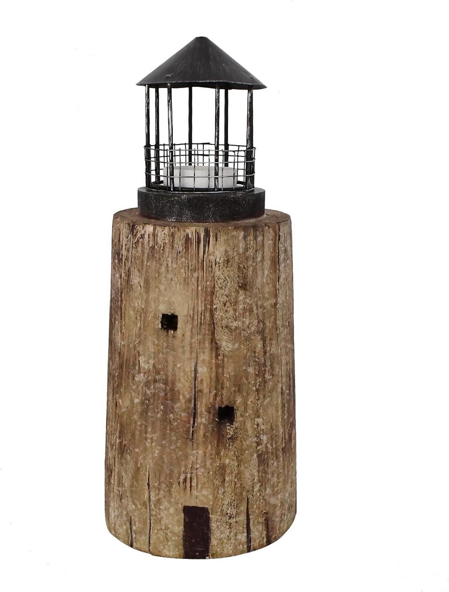 Decoratieve Vuurtoren Lantaarn - Maritieme Kaarsenhouder voor Tealights voor Binnen en Buiten