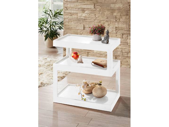 Moderner Beistelltisch, Weiss, Beistelltisch B74xH75xT37 cm