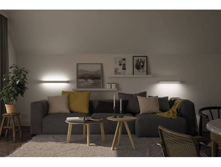 Applique murale LED 60cm Blanc/Blanc Aluminium brossé LED Module LED