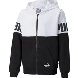 PUMA Kinder Sweatshirt POWER Colorblock Full, Größe 128 in Weiß Weiß
