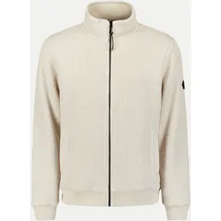 Sweatjacke in Rippen-Struktur Beige XL