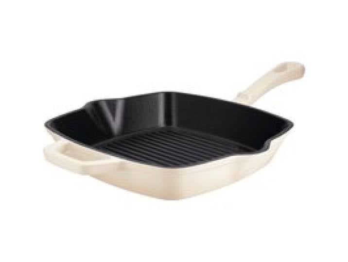 SILVERCREST® Poêle en fonte Premium (carré, crème)