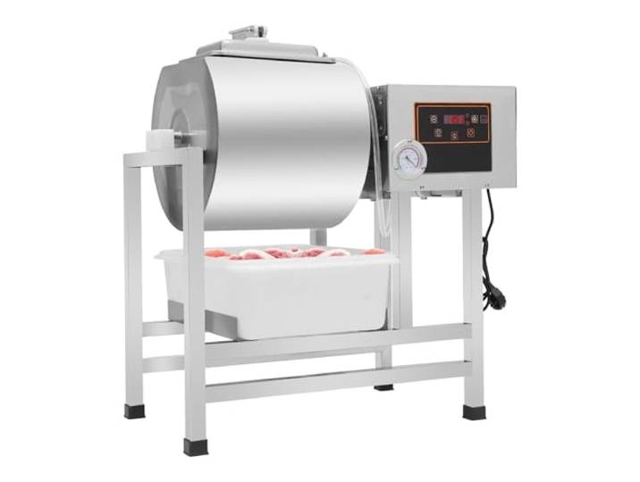 38L Edelstahl Fleischsalzmaschine Fleischerei Mischer Marinator 200W Versiegelt Und Mariniert Dicken Lauf Zeit Einstellbar Bäckerei Fleischmischer