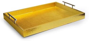 Jay Imports "19in Gold ""Alligator"" Tray"
