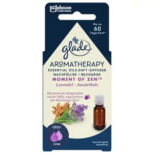 glade Duftöl Aromatherapy Lavendel + Sandelholz, Nachfüller Duft-Diffuser, Moment of Zen, 17,4 ml