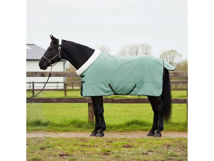 vidaXL Pferdedecke Grün 145 cm Polarfleece