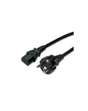 VALUE Netzkabel CEE7/7 gerade+ IEC-C13 gerade 0.6m Strom/Netzteil 0,6 m m IEC Schwarz (19.99.1023)