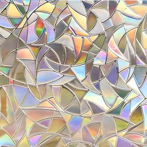 Marapon Fensterfolie M4520R hell, selbsthaftend, 44,5 x 200cm, Regenbogen-Muster mit UV-Schutz, Sichtschutz