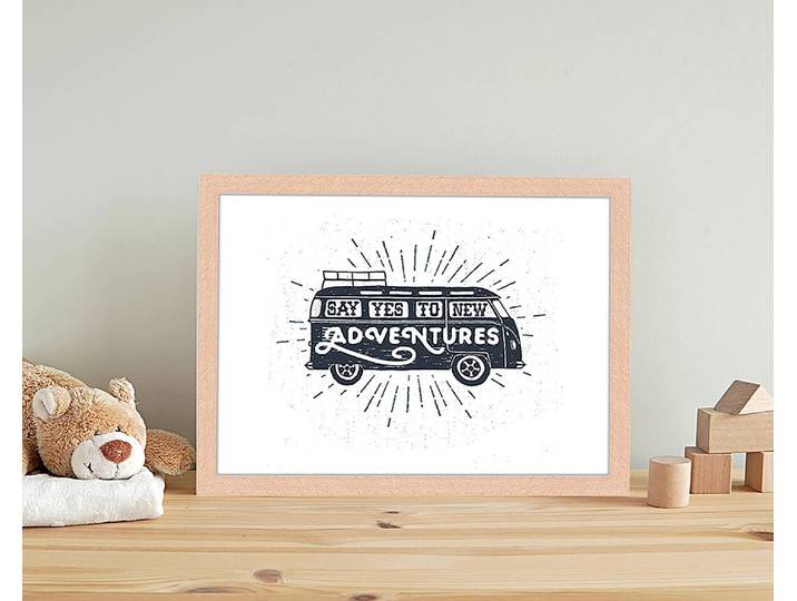 Tableau déco Say Yes to New Adventures 33 x 43cm Multicolore