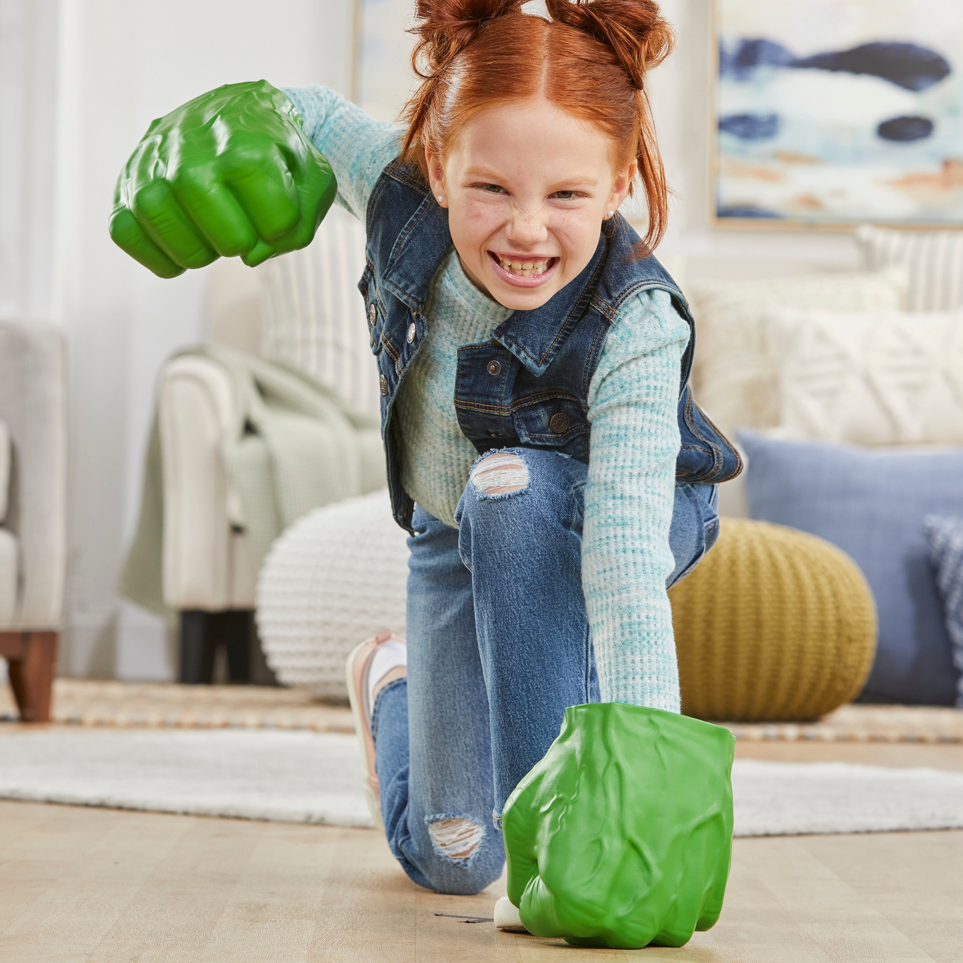 Marvel Avengers Hulk Gamma Smash Fists for Kids by Hasbro - Soft Foam Fists with Grip Bands - Ages 5 and Up