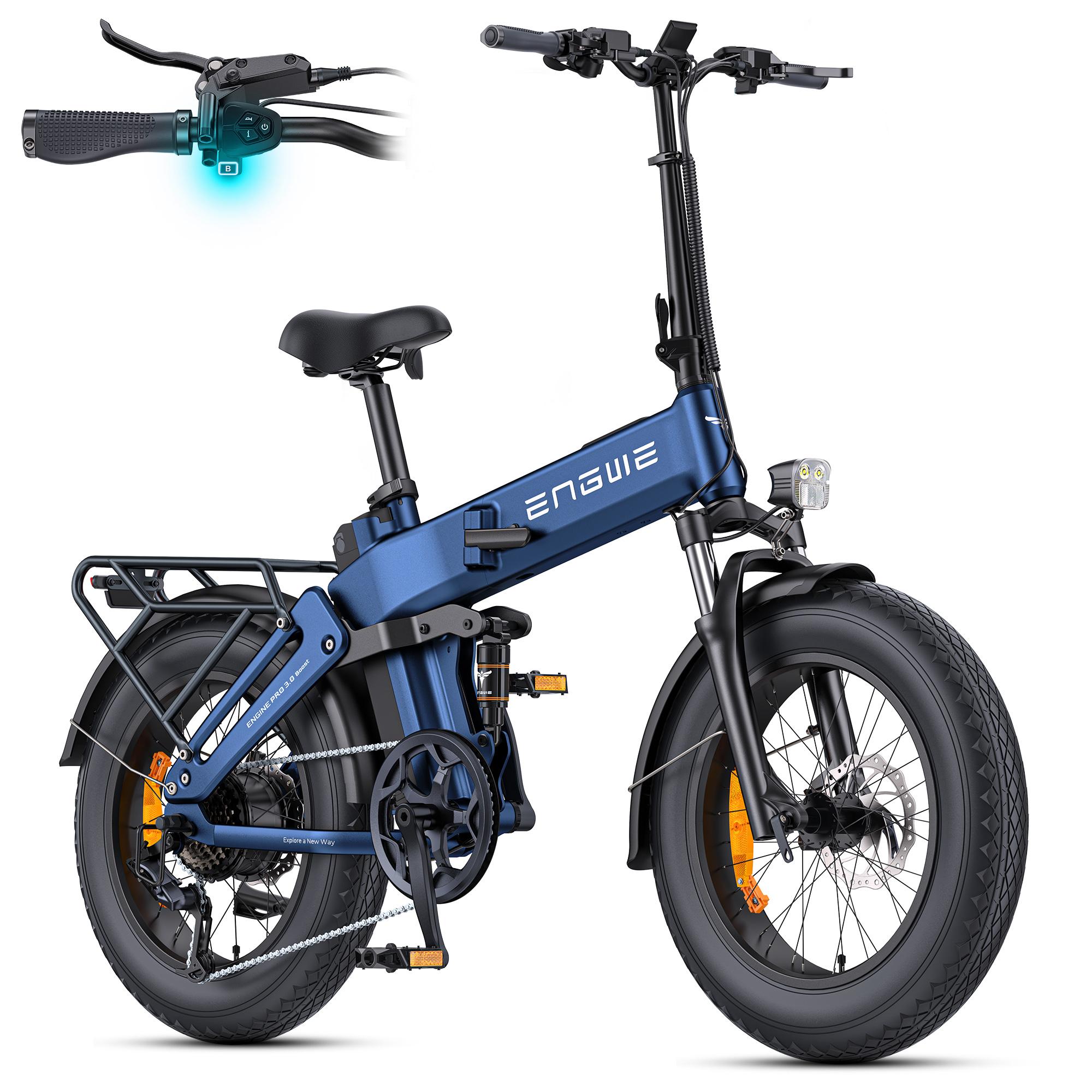 ENGWE E-Bike Klapprad, 48V 15Ah Akku bis 130km, Drehmomentsensor & mit Hydraulische Bremsen sowie APP für Jedes Gelände, ENGINE PRO 3.0 Boost