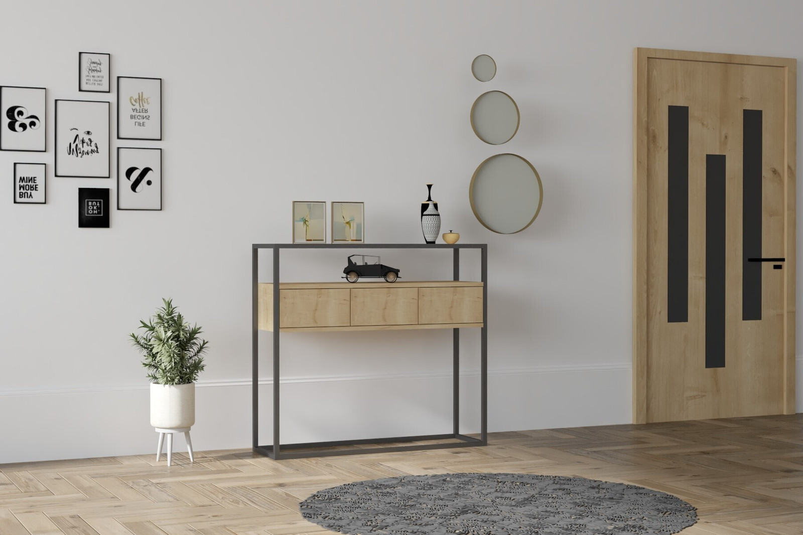 Skye Decor Guarda Konsole Sapphire, B/D/H: 90 x 34 x 70 cm