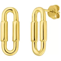 LEAF - OHRSTECKER KARABINER - gold