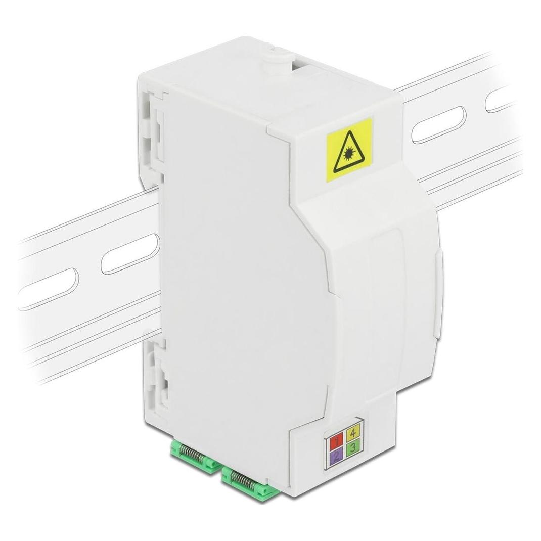 Delock Optical Fiber Connection Box for DIN Rail 4 x SC Simplex (86543)