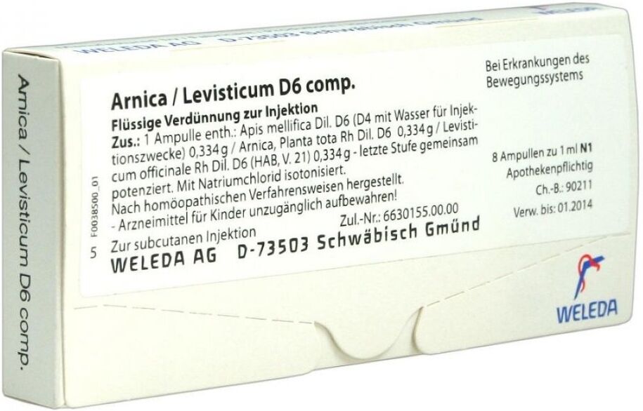 Weleda Arnica/levisticum D6 Comp. Ampullen