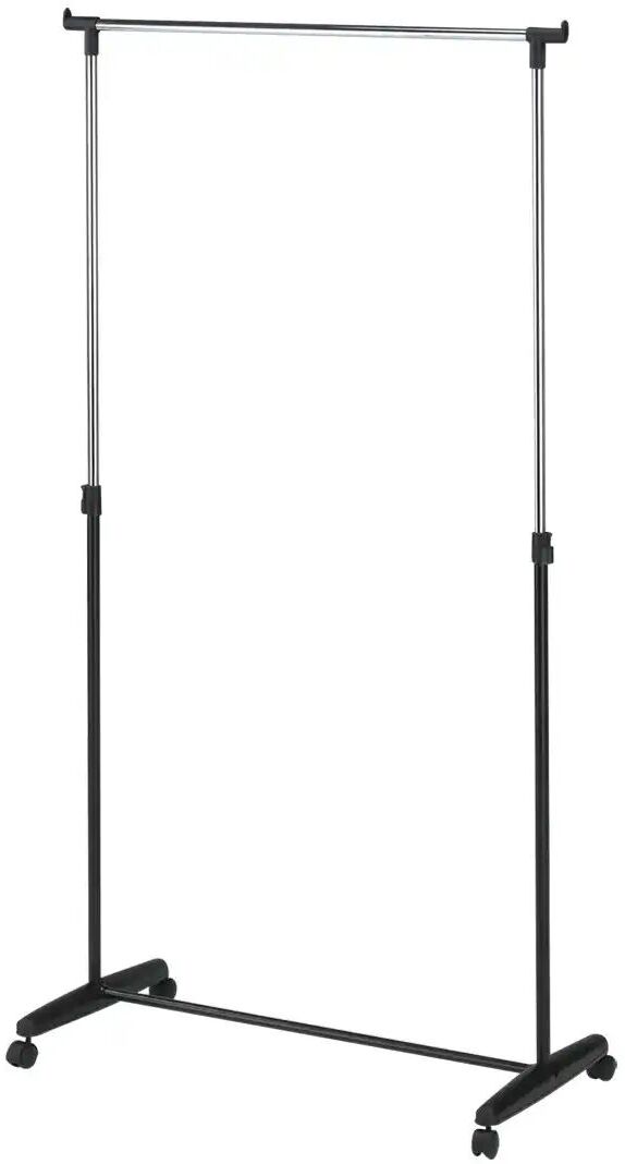 Höffner Rollgarderobe  Selve ¦ schwarz ¦ Metallrohr,Kunststoff ¦ Maße (cm): B: 90 H: 160