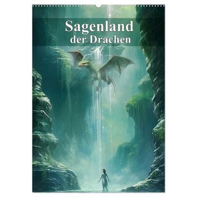 Sagenland der Drachen (Wandkalender 2027 DIN A2 hoch), CALVENDO Monatskalender