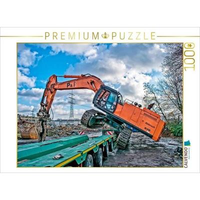 CALVENDO Puzzle Bagger - kraftvolle Arbeitsmaschinen | 1000 Teile Lege-Größe 64x48cm Foto-Puzzle für glückliche Stunden