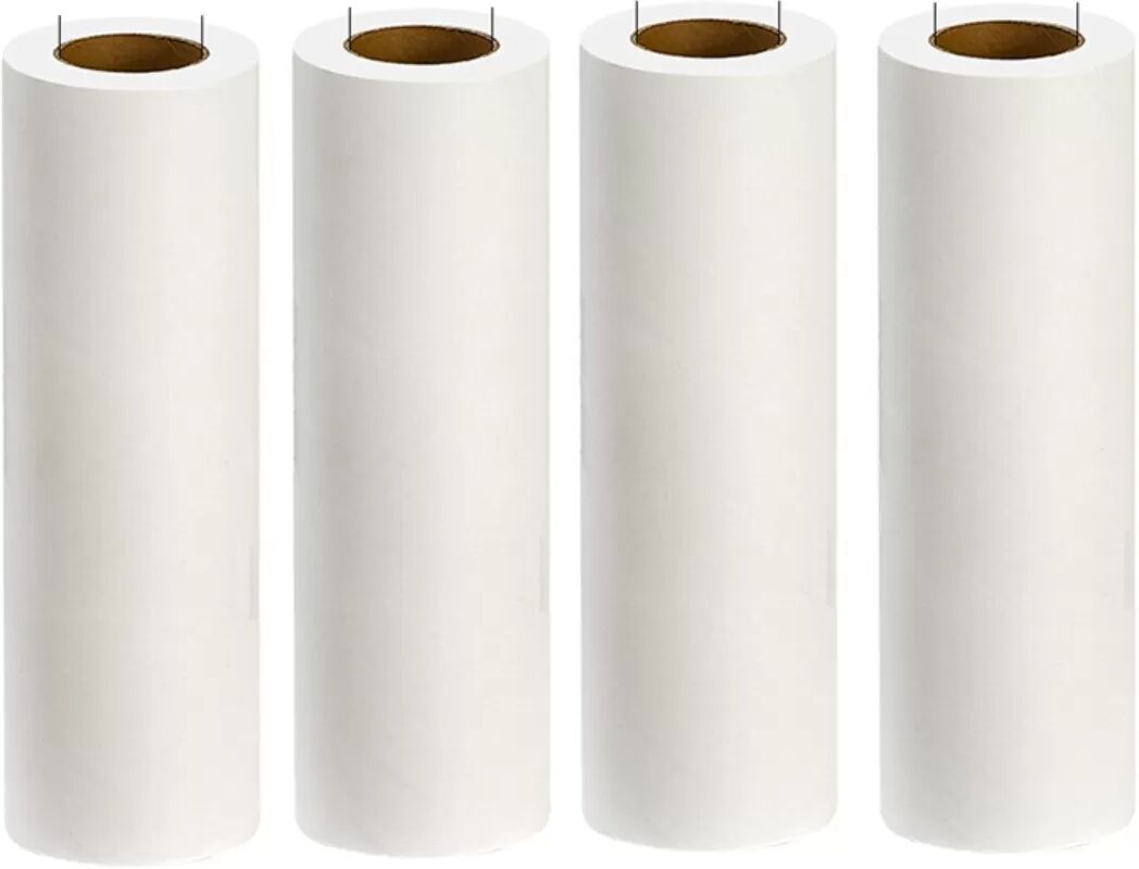 INF Recharge rouleau anti-peluches 19cm, env. 60 feuilles par rouleau, pack de 4 - Recharges adhésives pour poils d'animaux et