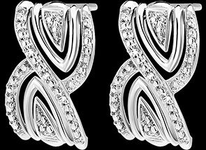 Edenly Ohrringe - Eclat Infini - 9 Karat WeiÃŸgold und Diamanten