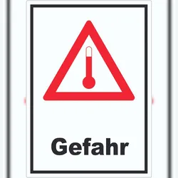 HB-Druck Aufkleber Gefahrgutklasse Hot Gefahr Heiß A5 (148x210mm)